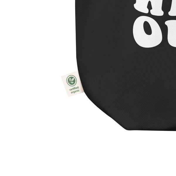 Bad Vibes Don’t Go With My Outfit Black Eco Tote Bag-Apparel & Accessories-TAU TRENDY TEES LLC-Wear-N-Share Apparel