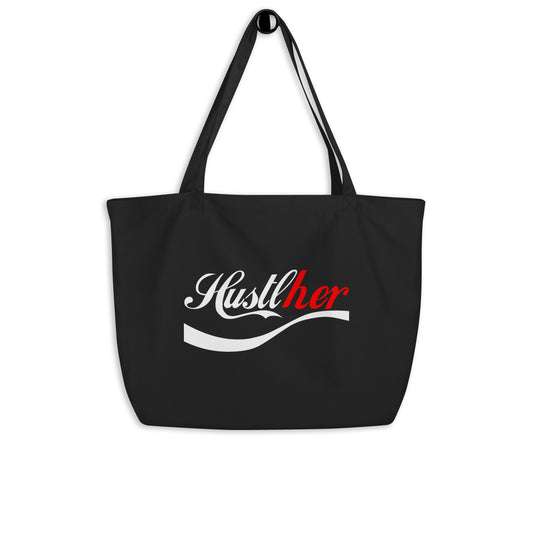 "Hustlher" Large Eco Tote Bag | Econscious EC8001-TAU TRENDY TEES LLC-Wear-N-Share Apparel