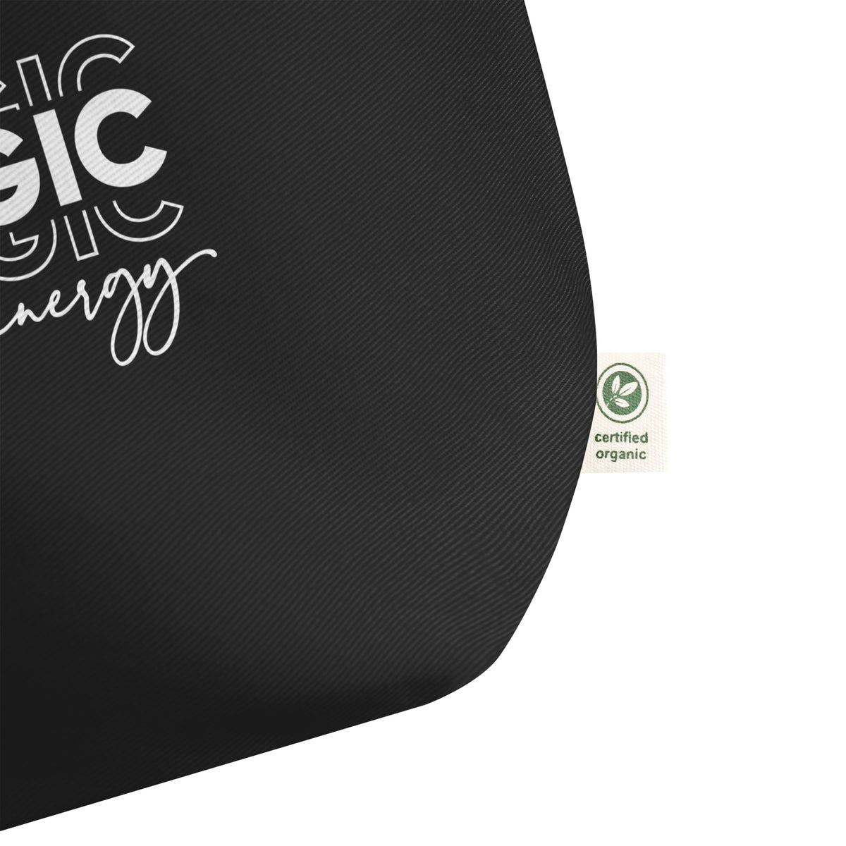Allergic to Negative Energy Large Black Eco Tote Bag-Apparel & Accessories-TAU TRENDY TEES LLC-Wear-N-Share Apparel