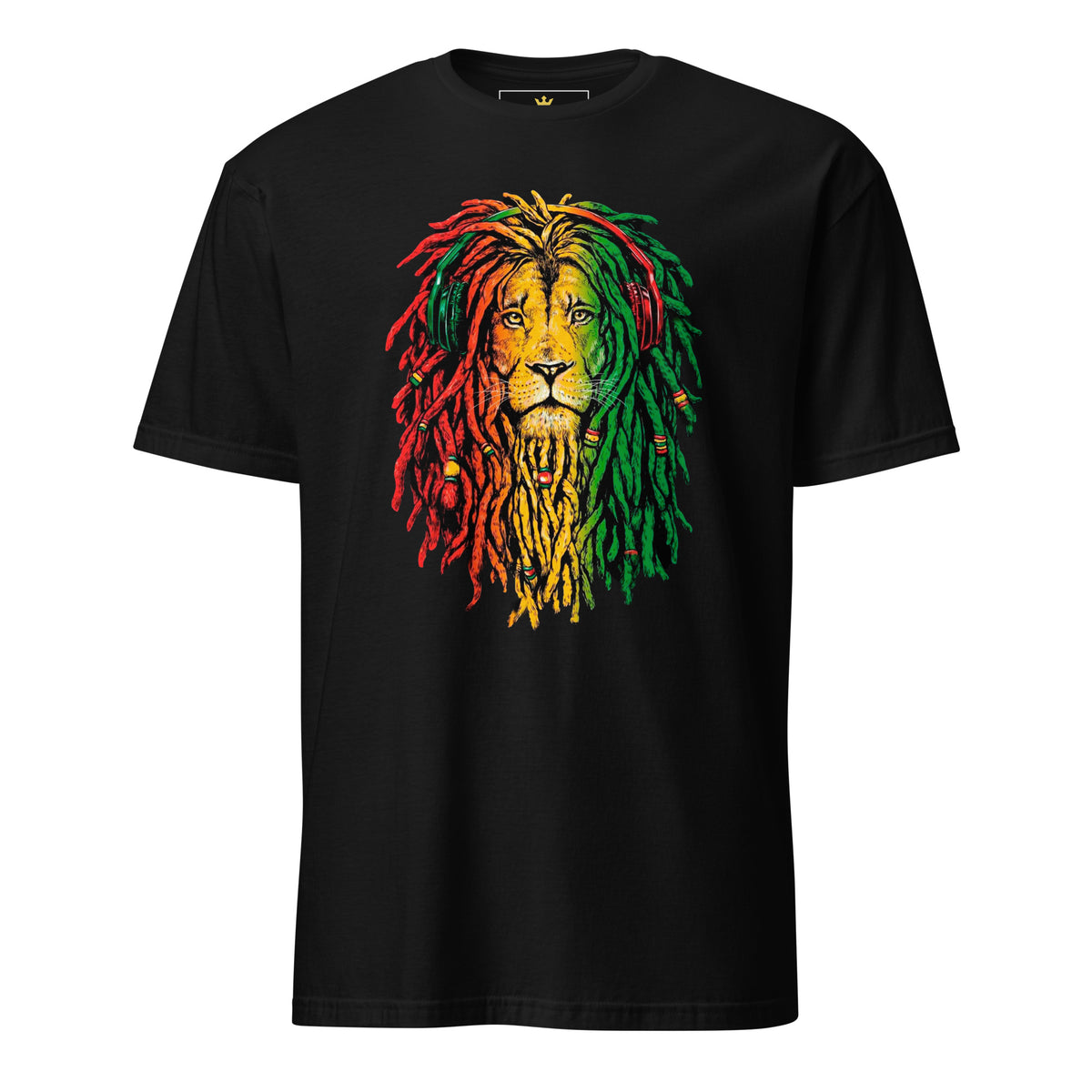 "Rasta Lion" Unisex T-Shirt | Black Culture Pride Tee-TAU TRENDY TEES LLC-Black-S-Wear-N-Share Apparel