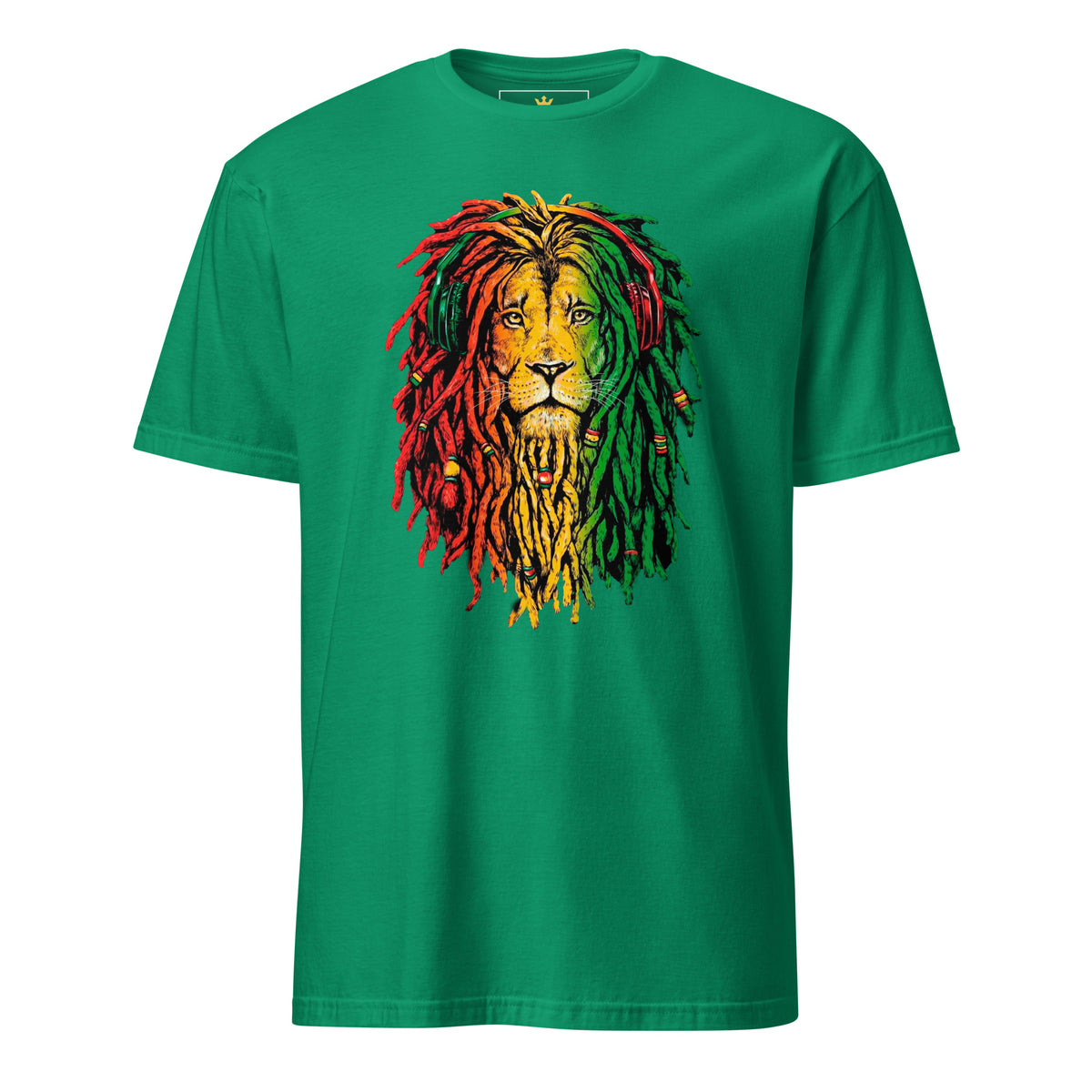 "Rasta Lion" Unisex T-Shirt | Black Culture Pride Tee-TAU TRENDY TEES LLC-Kelly Green-S-Wear-N-Share Apparel