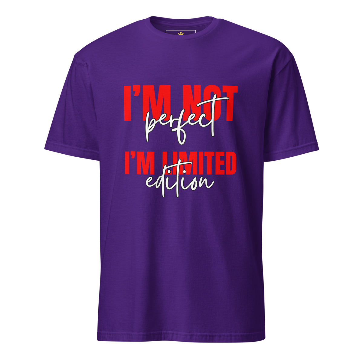 "I'm Not Perfect, I'm Limited Edition" Unisex T-Shirt | Gildan 64000-TAU TRENDY TEES LLC-Purple-S-Wear-N-Share Apparel