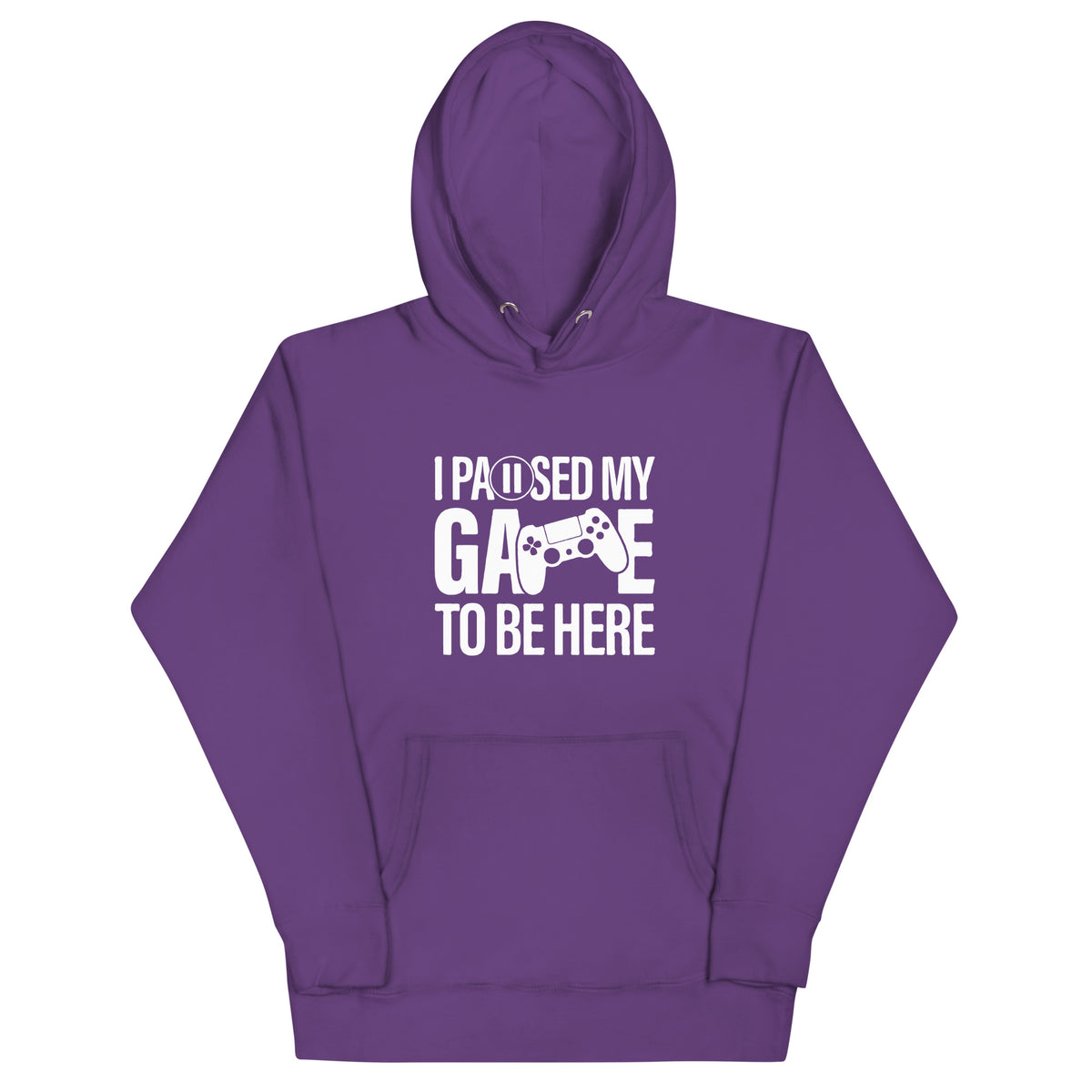 "I Paused My Game to Be Here" Unisex Hoodie | Gamer Hoodie-TAU TRENDY TEES LLC-Purple-S-Wear-N-Share Apparel