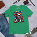 Urban Teddy Graffiti Black Unisex t-shirt-T Shirts-TAU TRENDY TEES LLC-Kelly-XS-Wear-N-Share Apparel