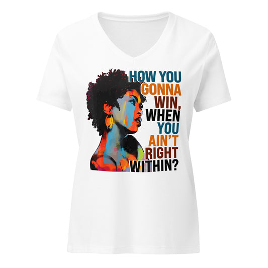Right Within Women’s relaxed v-neck t-shirt-T Shirts-TAU TRENDY TEES LLC-S-Wear-N-Share Apparel