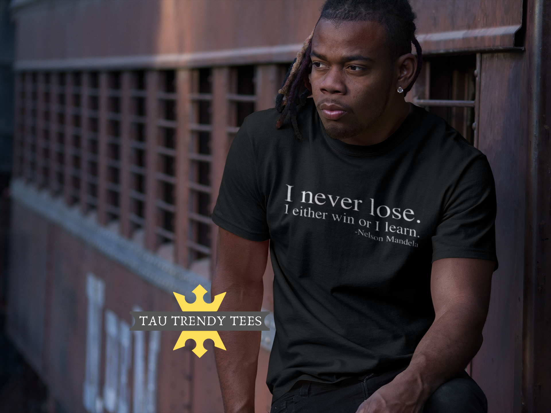 "I Never Lose." Short Sleeve Unisex T-Shirt-T Shirts-TAU TRENDY TEES LLC-SMALL-Wear-N-Share Apparel