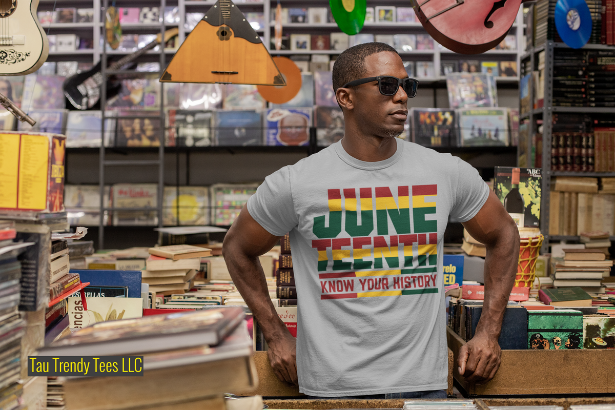 JUNETEENTH: KNOW YOUR HISTORY Short Sleeve Unisex T-Shirt-T Shirts-TAU TRENDY TEES LLC-SMALL-ATHLETIC HEATHER GRAY-Wear-N-Share Apparel