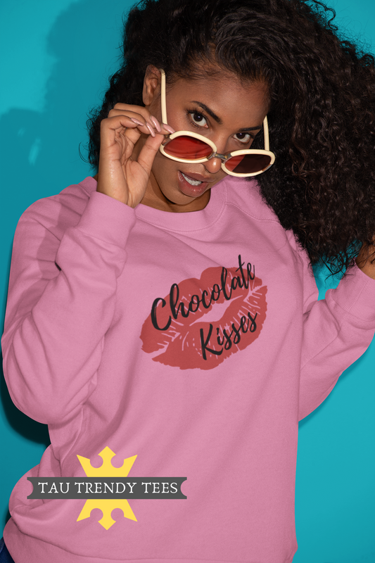 "Chocolate Kisses" Unisex Sweatshirt-Sweatshirt-TAU TRENDY TEES LLC-Small-Wear-N-Share Apparel