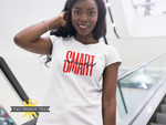 SMART AND BEAUTIFUL UNISEX T-SHIRT-T Shirts-TAU TRENDY TEES LLC-XS-WHITE w/ RED & BLACK-Wear-N-Share Apparel