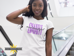 SMART AND BEAUTIFUL UNISEX T-SHIRT-T Shirts-TAU TRENDY TEES LLC-XS-WHITE w/ LAVENDER & BLACK-Wear-N-Share Apparel