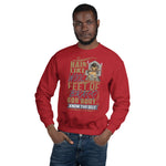 "Feet of Brass" Unisex Sweatshirt-Sweatshirts-TAU TRENDY TEES-Red-S-Wear-N-Share Apparel