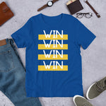 "WIN WIN WIN WIN" Short-Sleeve Unisex T-Shirt-T Shirts-TAU TRENDY TEES-True Royal-S-Wear-N-Share Apparel