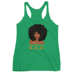 B. A. D. "Black and Determined" Women's Racerback Tank-T Shirts-TAU TRENDY TEES-Envy-XS-Wear-N-Share Apparel