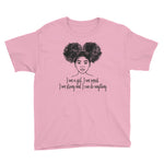 "I Am A Girl" Kids Short Sleeve T-Shirt-Kids-TAU TRENDY TEES-Charity Pink-XS-Wear-N-Share Apparel