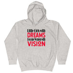"Little Girls With Dreams" Hoodies-Kids-TAU TRENDY TEES-Heather Grey-XS-Wear-N-Share Apparel
