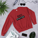 "100% Pure Brown Sugar" Unisex Sweatshirt-Sweatshirts-TAU TRENDY TEES-Red-S-Wear-N-Share Apparel