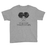 "I Am A Girl" Kids Short Sleeve T-Shirt-Kids-TAU TRENDY TEES-Heather Grey-XS-Wear-N-Share Apparel