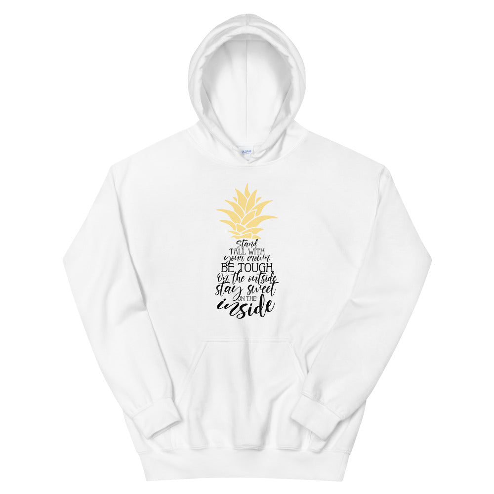 "Stand Tall With Your Crown" Unisex Hoodie-Hoodies-TAU TRENDY TEES-White-S-Wear-N-Share Apparel