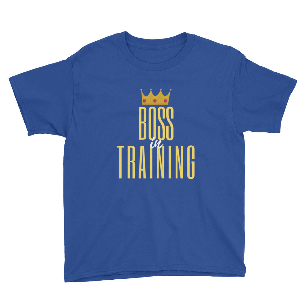 "Boss in Training" Cool T Shirts for boys and girls-Kids-TAU TRENDY TEES-Royal Blue-XS-Wear-N-Share Apparel