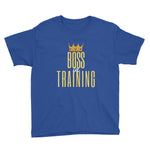"Boss in Training" Cool T Shirts for boys and girls-Kids-TAU TRENDY TEES-Royal Blue-XS-Wear-N-Share Apparel