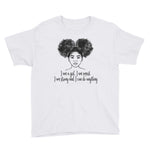 "I Am A Girl" Kids Short Sleeve T-Shirt-Kids-TAU TRENDY TEES-White-XS-Wear-N-Share Apparel
