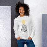"Stand Tall With Your Crown" Unisex Sweatshirt-Sweatshirts-TAU TRENDY TEES-White-S-Wear-N-Share Apparel