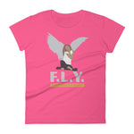 "F.L.Y." (First Love Yourself) Women's short sleeve t-shirt-T Shirts-TAU TRENDY TEES-Hot Pink-S-Wear-N-Share Apparel