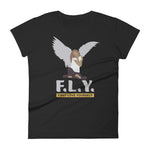 "F.L.Y." (First Love Yourself) Women's short sleeve t-shirt-T Shirts-TAU TRENDY TEES-Black-S-Wear-N-Share Apparel