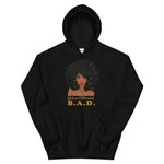 B. A. D. "Black and Determined" Unisex Hoodie-Hoodies-TAU TRENDY TEES-Black-S-Wear-N-Share Apparel