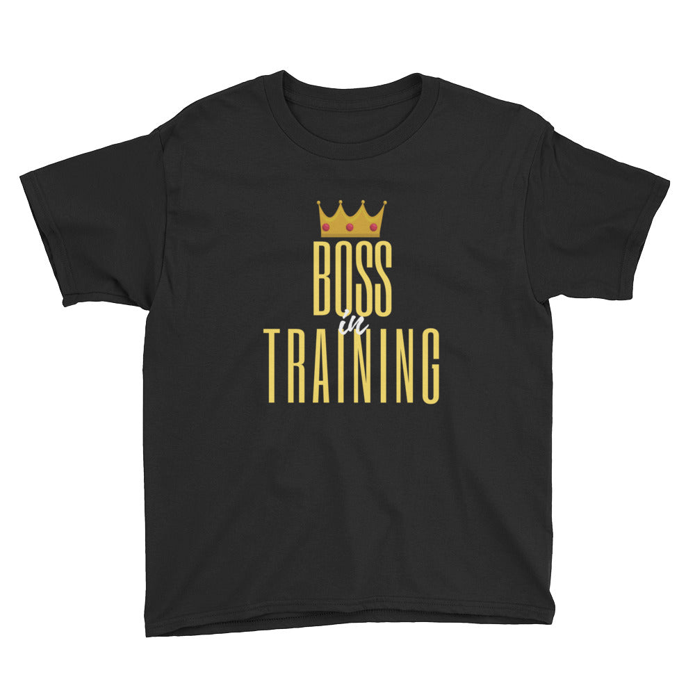 "Boss in Training" Cool T Shirts for boys and girls-Kids-TAU TRENDY TEES-Black-XS-Wear-N-Share Apparel