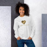 #MYMELANINISGOLD Unisex Sweatshirt-Sweatshirts-TAU TRENDY TEES-White-S-Wear-N-Share Apparel