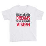 "Little Girls With Dreams" Kids Short Sleeve T-Shirt-Kids-TAU TRENDY TEES-White-XS-Wear-N-Share Apparel