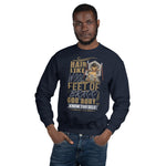 "Feet of Brass" Unisex Sweatshirt-Sweatshirts-TAU TRENDY TEES-Navy-S-Wear-N-Share Apparel