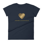 #MYMELANINISGOLD Women's short sleeve t-shirt-T Shirts-TAU TRENDY TEES-Navy-S-Wear-N-Share Apparel