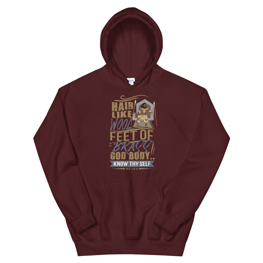 "Feet of Brass" Unisex Hoodie-Hoodies-TAU TRENDY TEES-Maroon-S-Wear-N-Share Apparel
