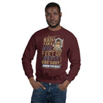 "Feet of Brass" Unisex Sweatshirt-Sweatshirts-TAU TRENDY TEES-Maroon-S-Wear-N-Share Apparel