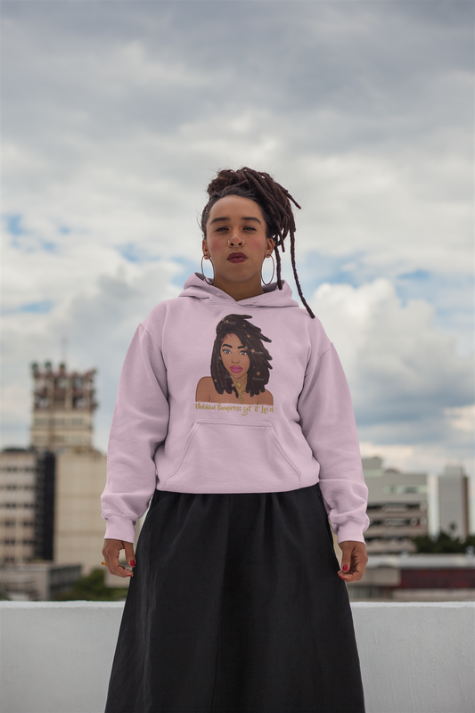 "Nubian Empress"Unisex Hoodie-Hoodies-TAU TRENDY TEES-Light Pink-S-Wear-N-Share Apparel