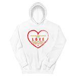 "MLK LOVE" Unisex Hoodie-Hoodies-TAU TRENDY TEES-White-S-Wear-N-Share Apparel